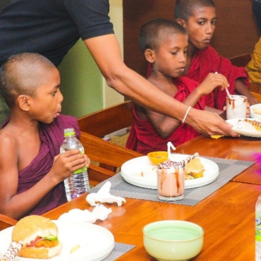 Celebrating Children's Day: A Special Event for Little Samanera Thero at Cafe Kandy Road